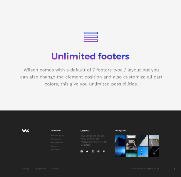 Corporation WordPress Theme - Unlimited Footer