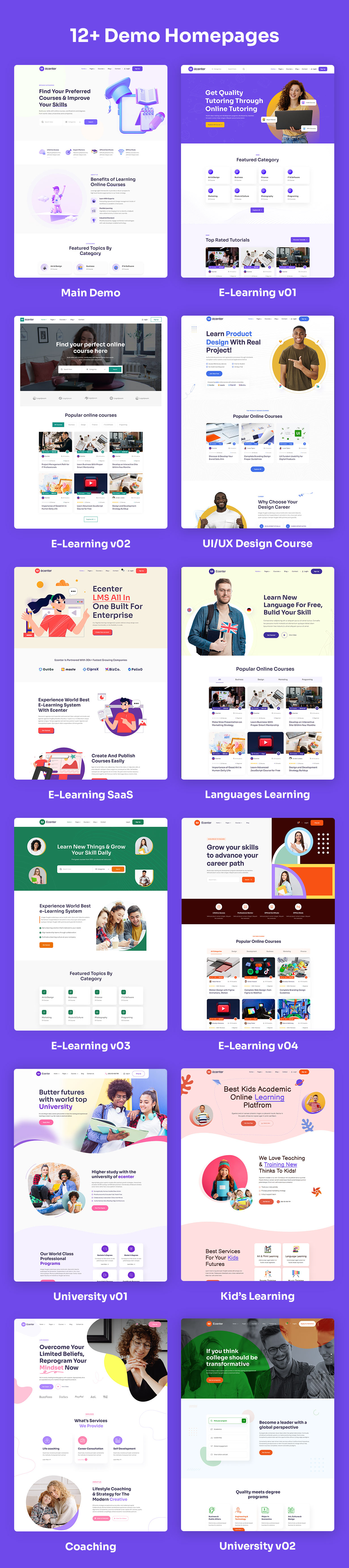 Ecenter - Education WordPress Theme
