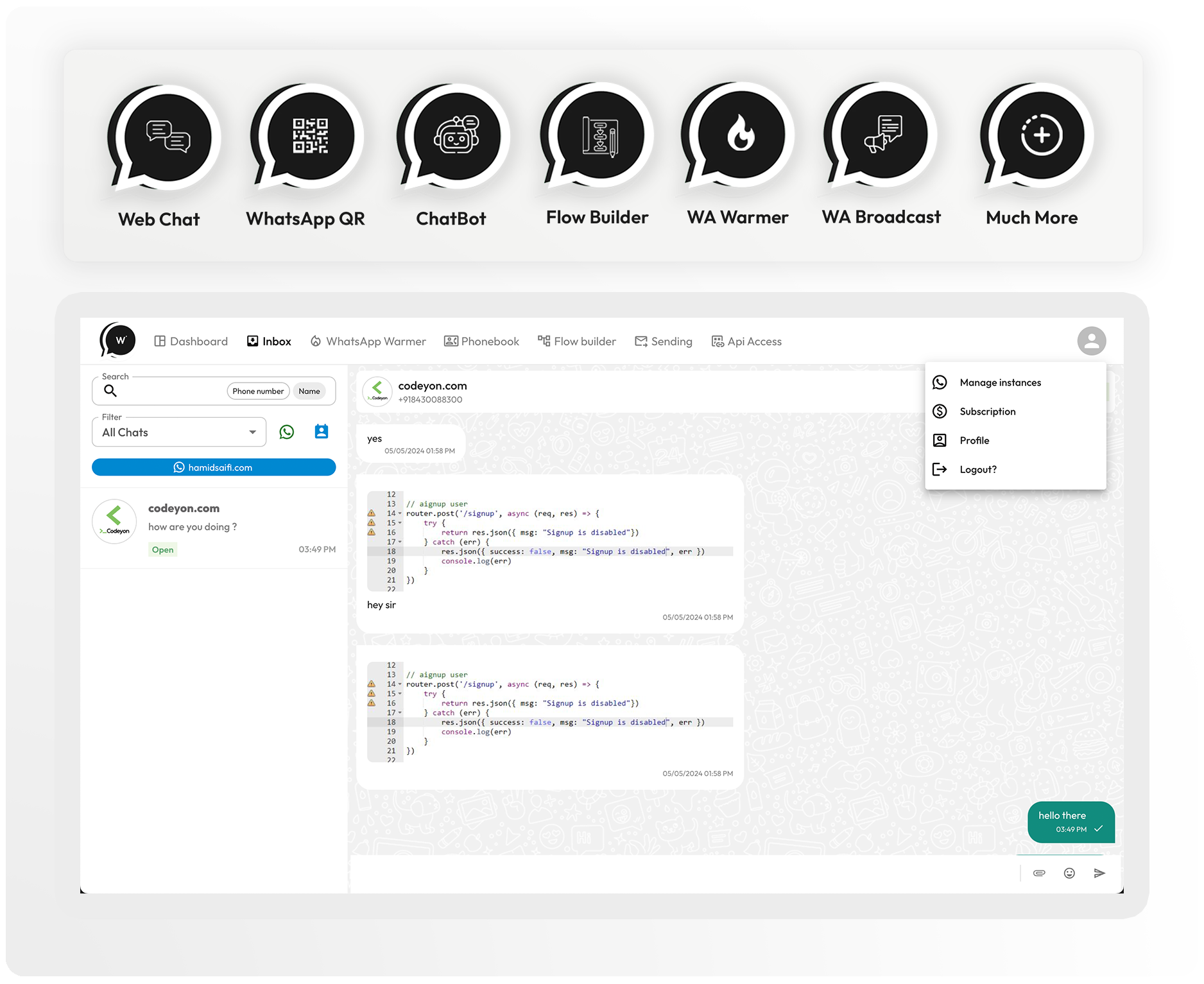 WhatsHam - Cloud based WhatsApp SASS, Wa Warmer, CRM - 1