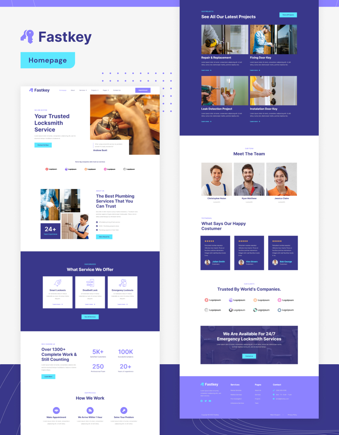Fastkey | Locksmith and Key Maker Service Elementor Template Kit - 1