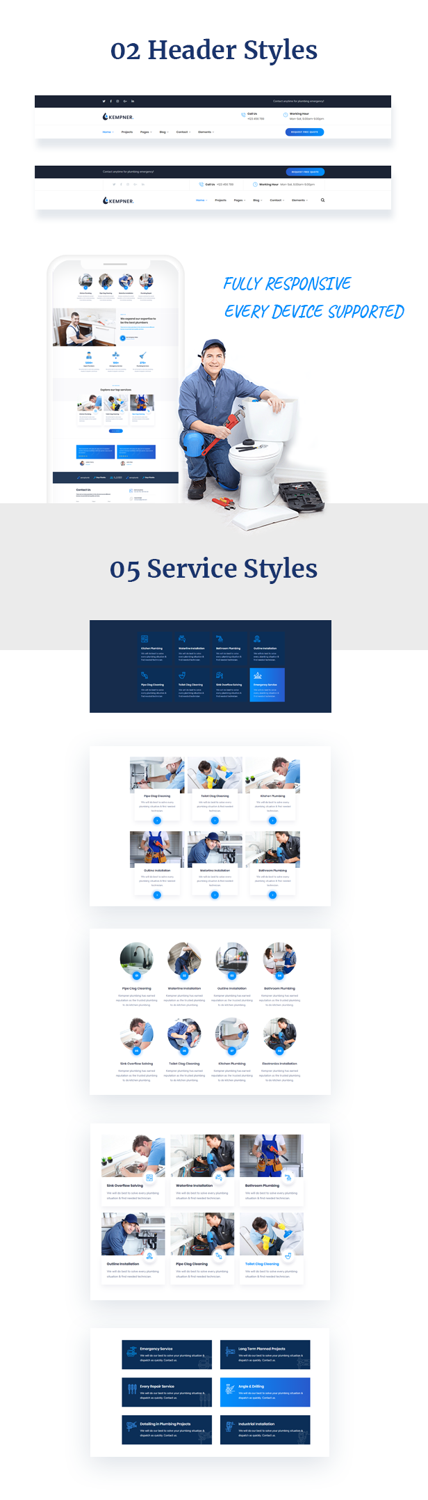 Kempner - Plumber WordPress Theme - 3