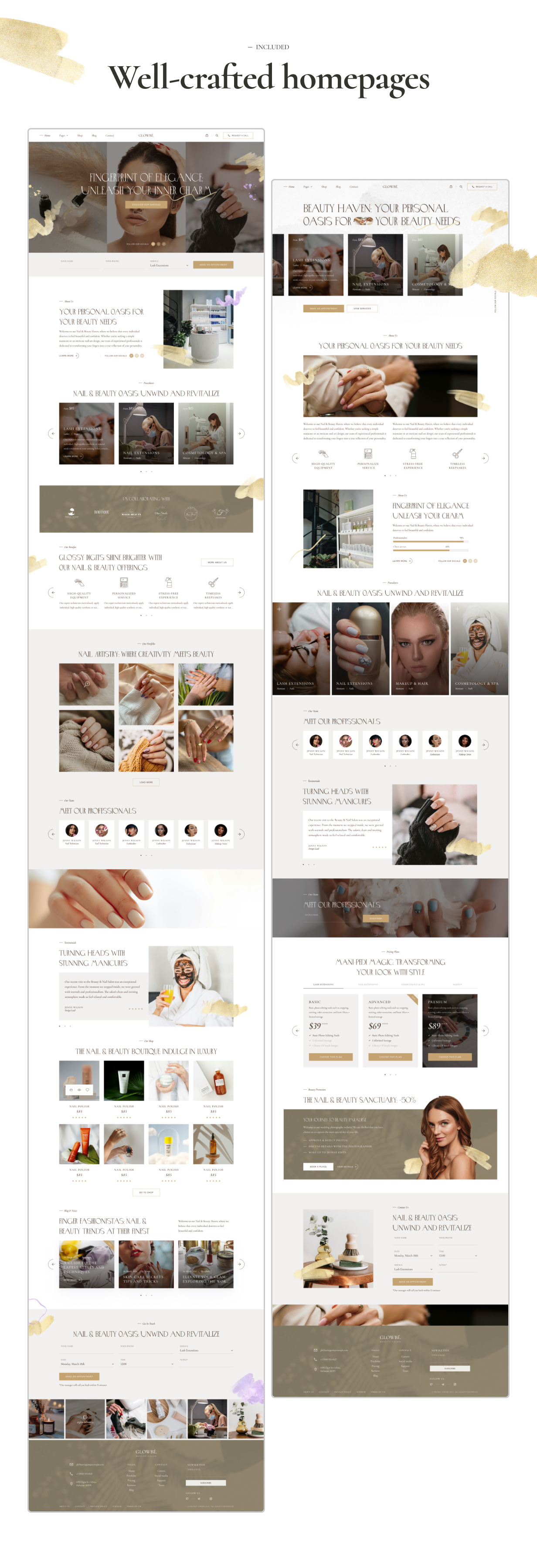 Glowbe - Nail & Beauty Salon WordPress Theme - 2