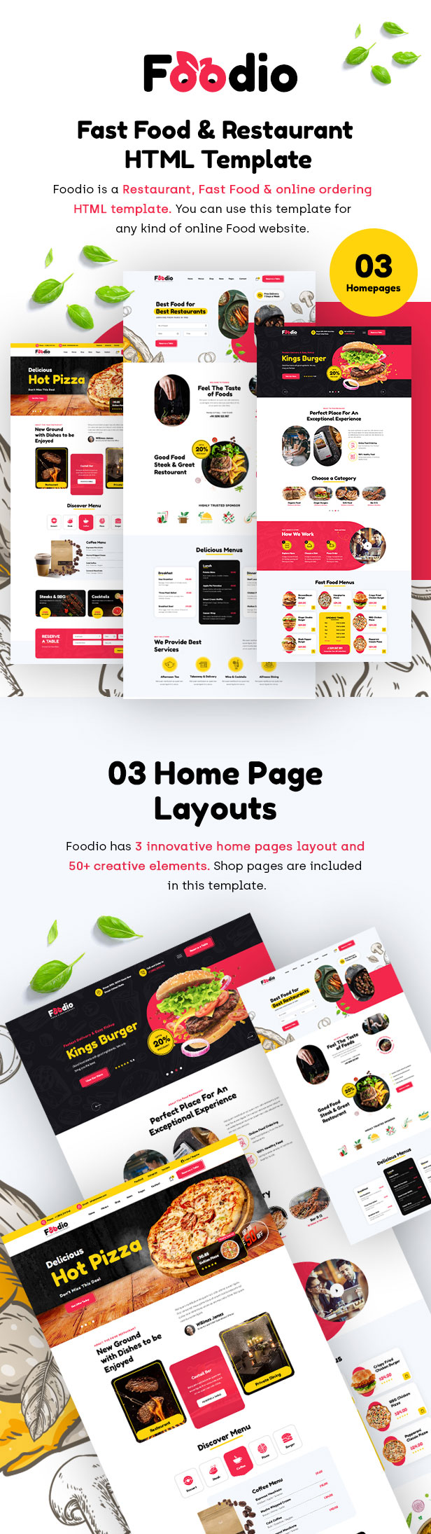 Foodio - Fast Food & Restaurant HTML Template - 1