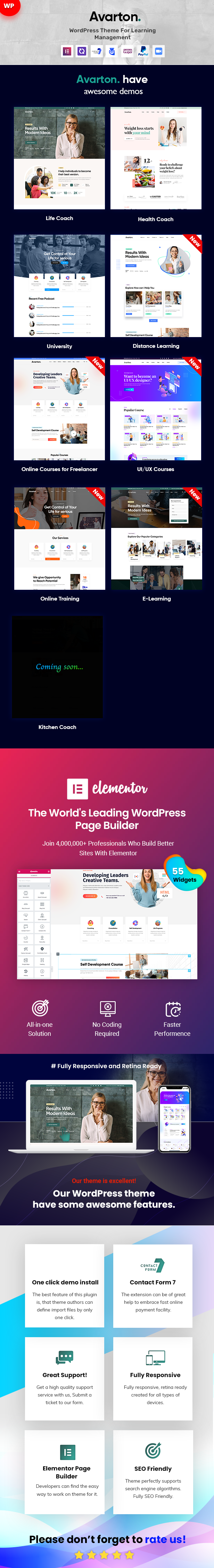 Avarton - Online Courses WordPress Theme