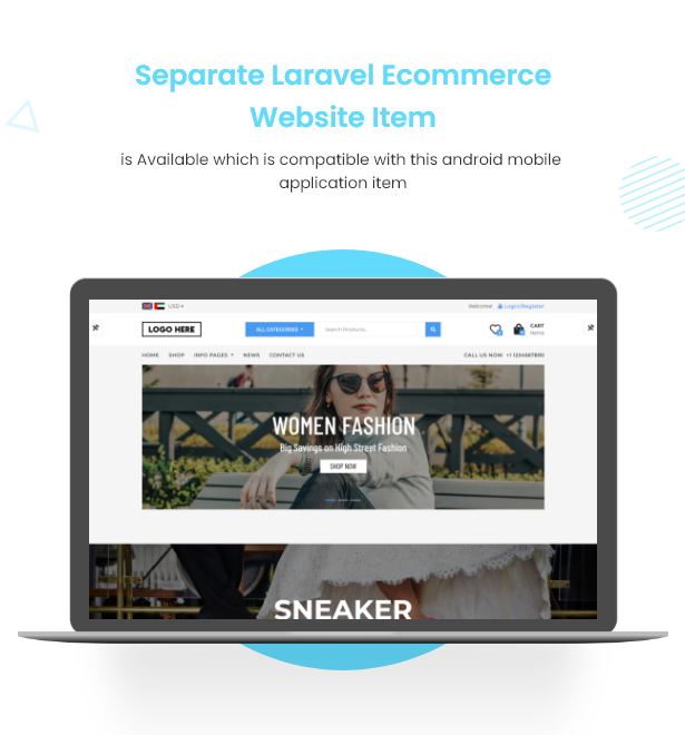 React Ecommerce - Universal iOS & Android Ecommerce / Store Full Mobile App with PHP Laravel CMS - 4