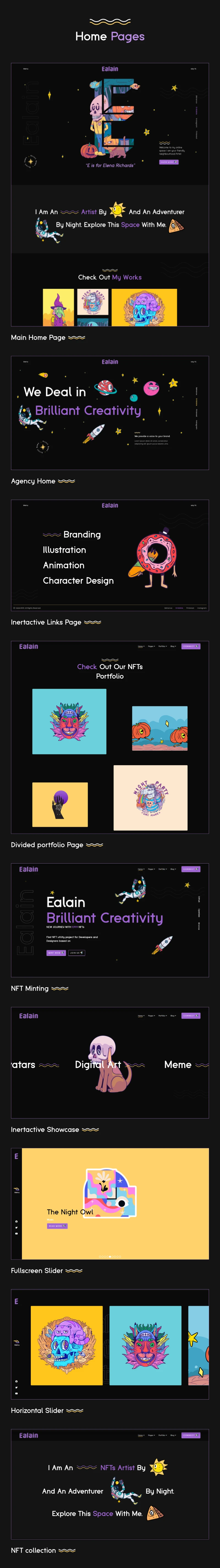 Ealain | Digital Artist Portfolio WordPress Theme + Figma - 9