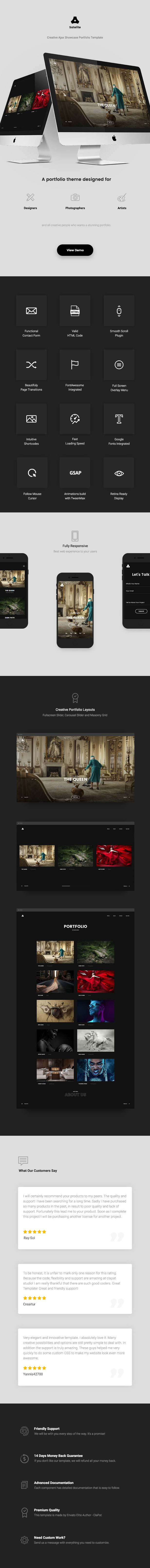 HTML showcase portfolio Satelite