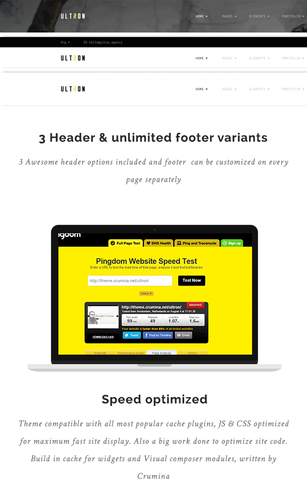 Ultron - One & Multi page Multipurpose WP Theme