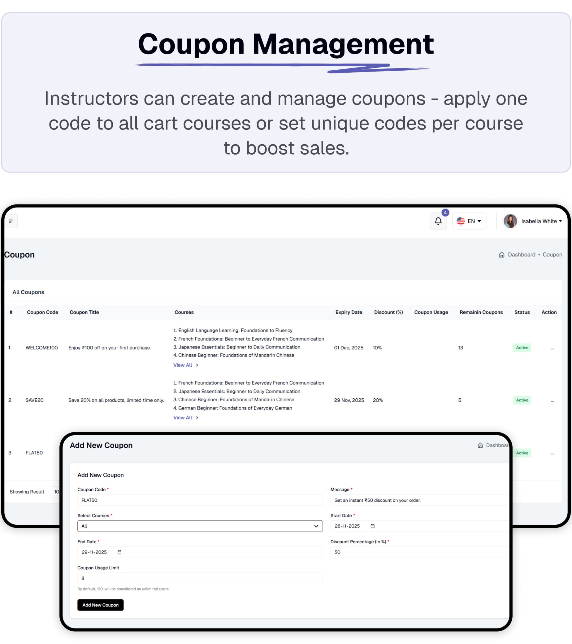 Coupon Management