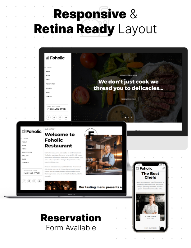 Foholic - One Page Restaurant HTML Template - 2