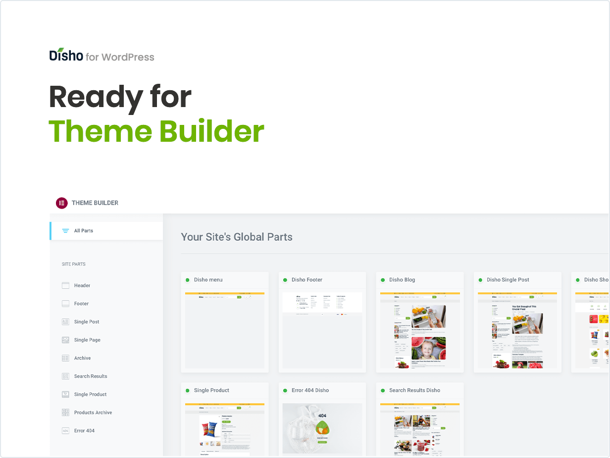 Pronto para o Theme Builder