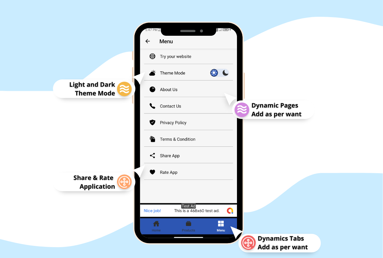 Web2Go - Website to React Native IOS Android App | Convert Website into App | Admin panel Available - 7