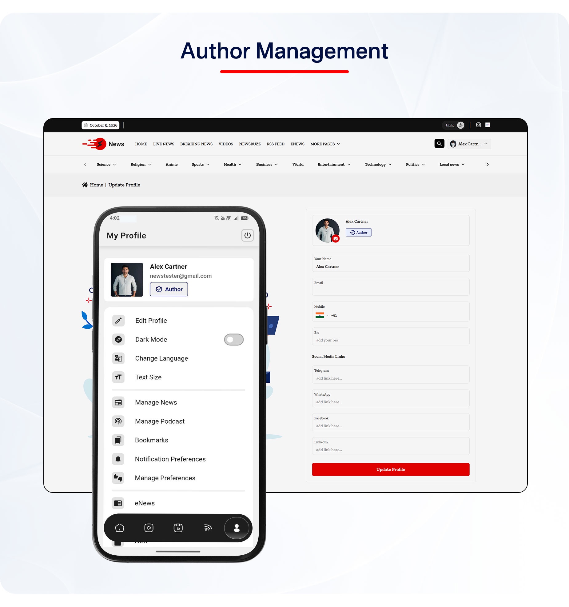 News App and Web - Flutter News App for Android and iOS App | Laravel Admin Panel + News Website - 26
