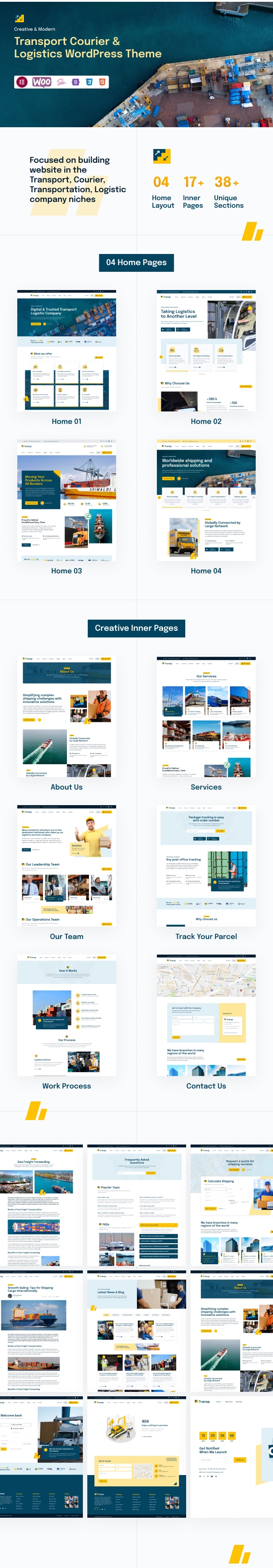 Transp - Transport Courier & Logistics  WordPress Theme - 1