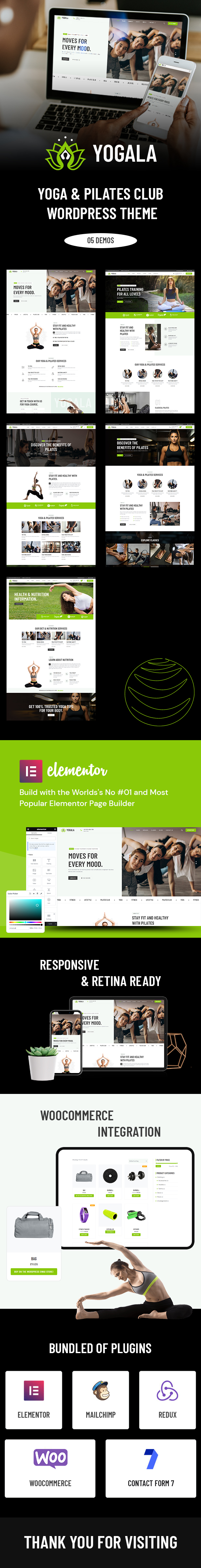 Yogala - Yoga & Pilates Club WordPress Theme - 2