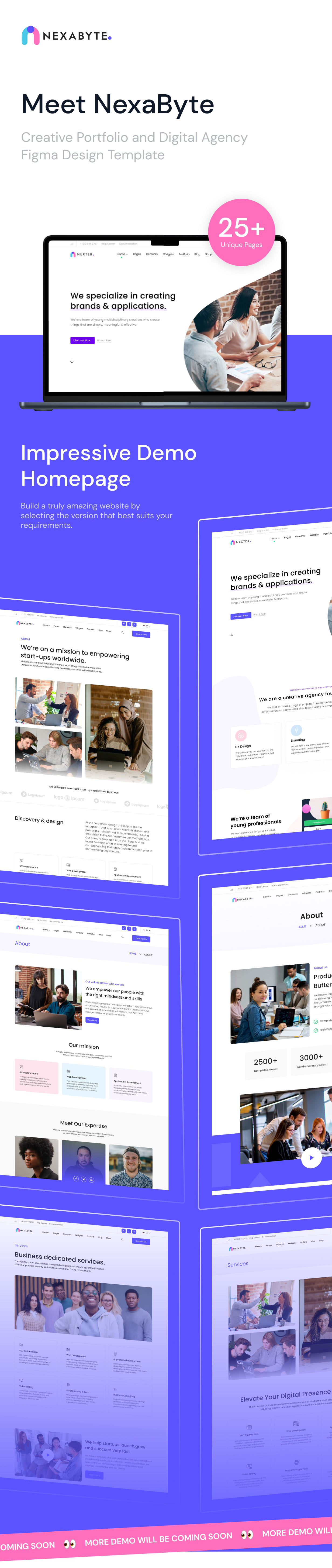 NexaByte | Creative Portfolio and Digital Agency Figma Design Template - 1