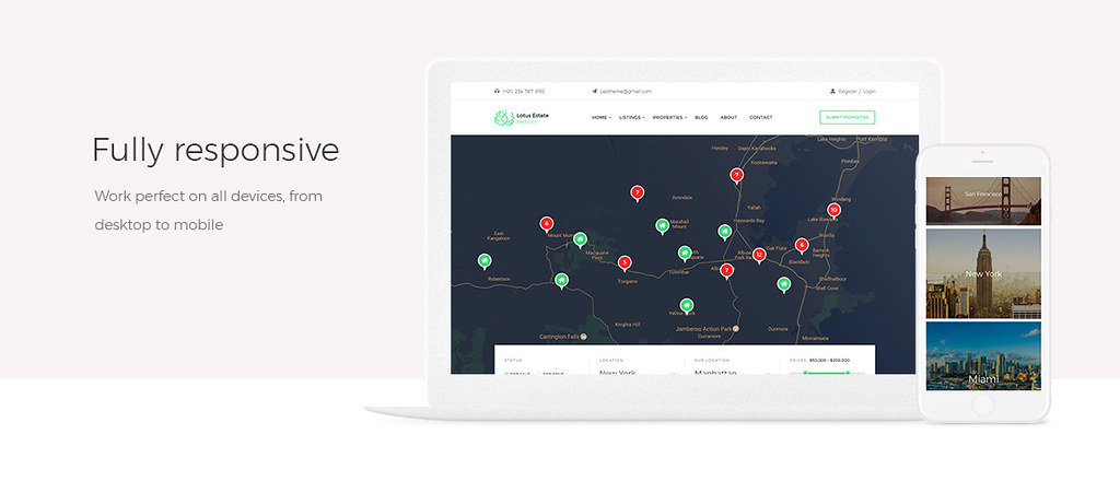fully responsive real estate theme
