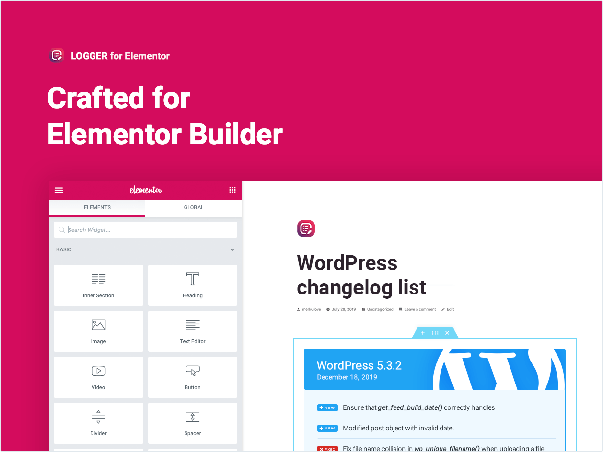 Criado para o Elementor Builder