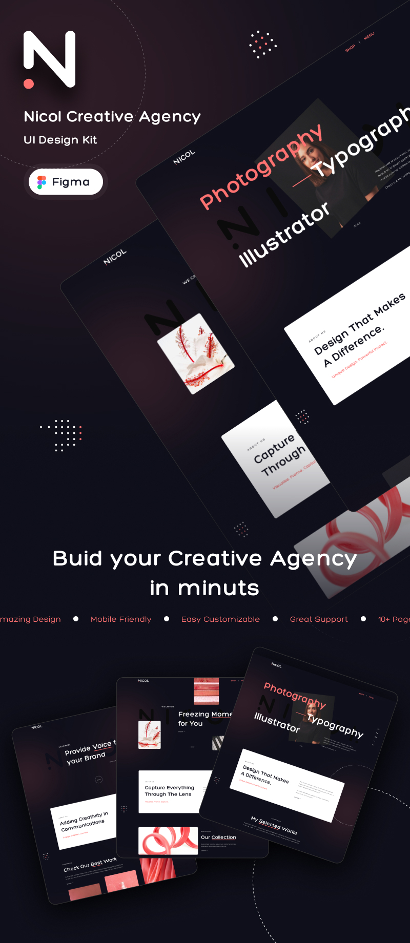 Nicol - Creative Agency Figma UI Kit - 1