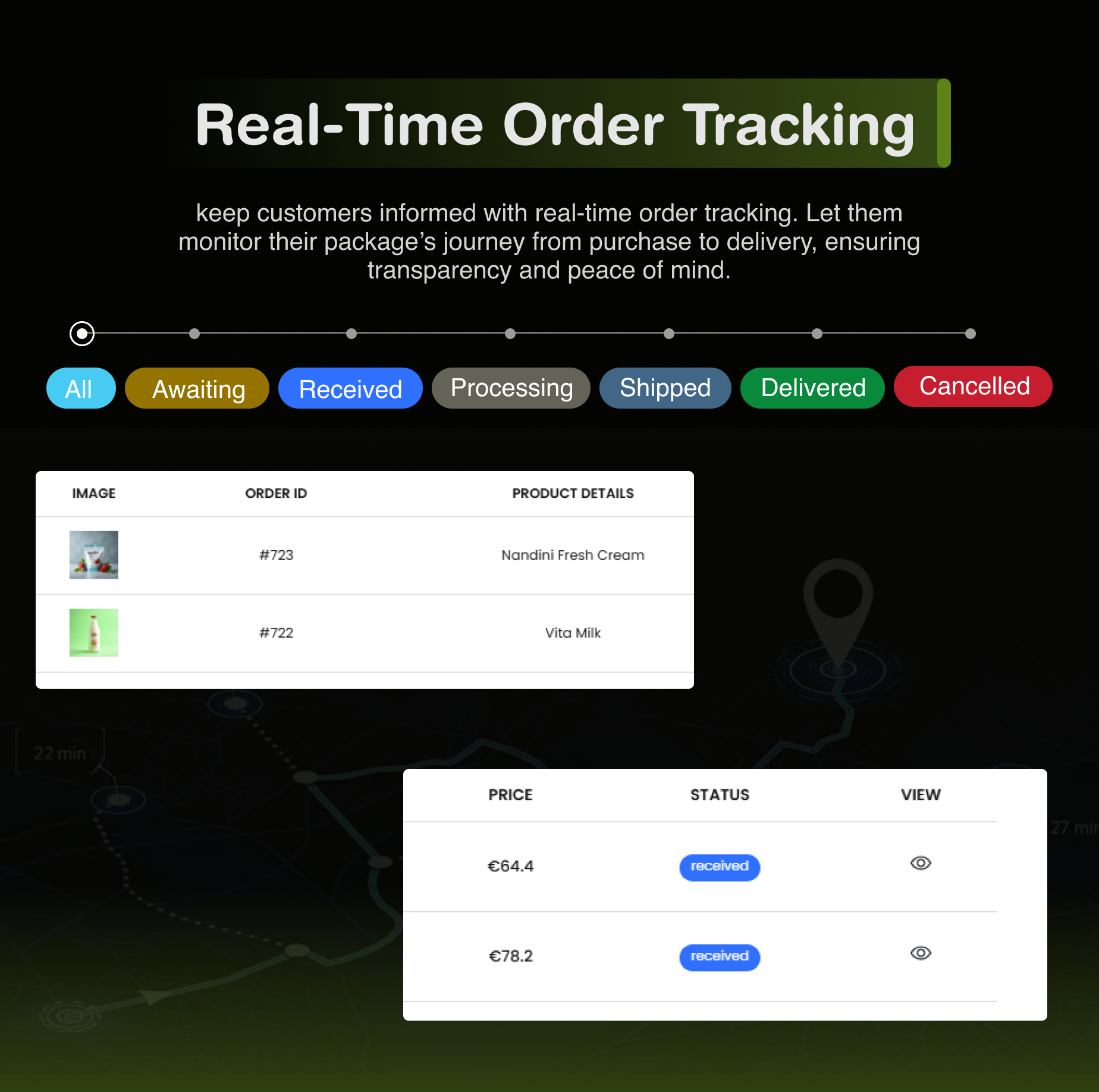 Order Tracking - eShop Plus - Multi Vendor, Multi Store, Multi Currency | eCommerce CMS Website in Laravel & Livewire