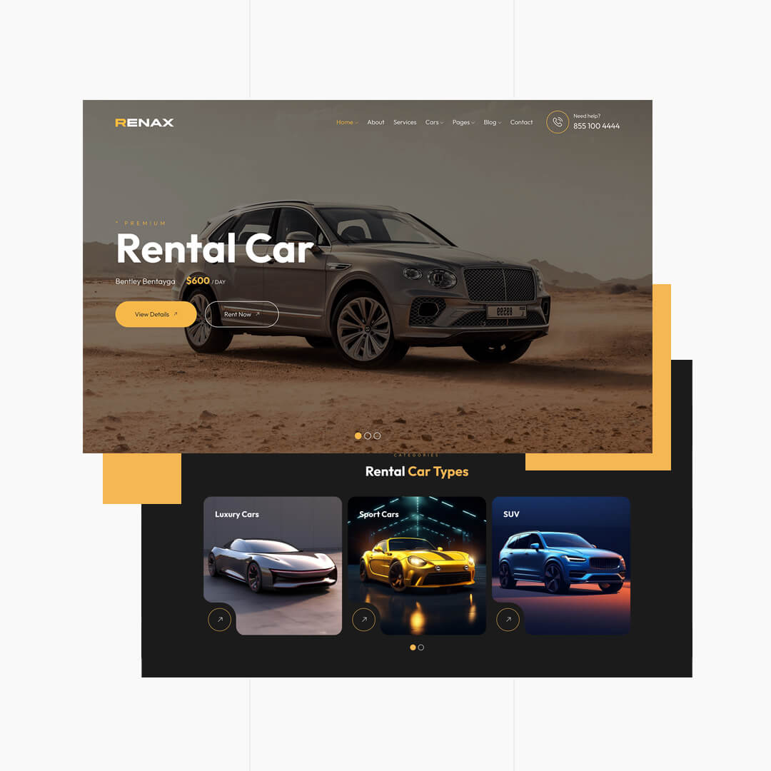 Renax - Car Rental Template