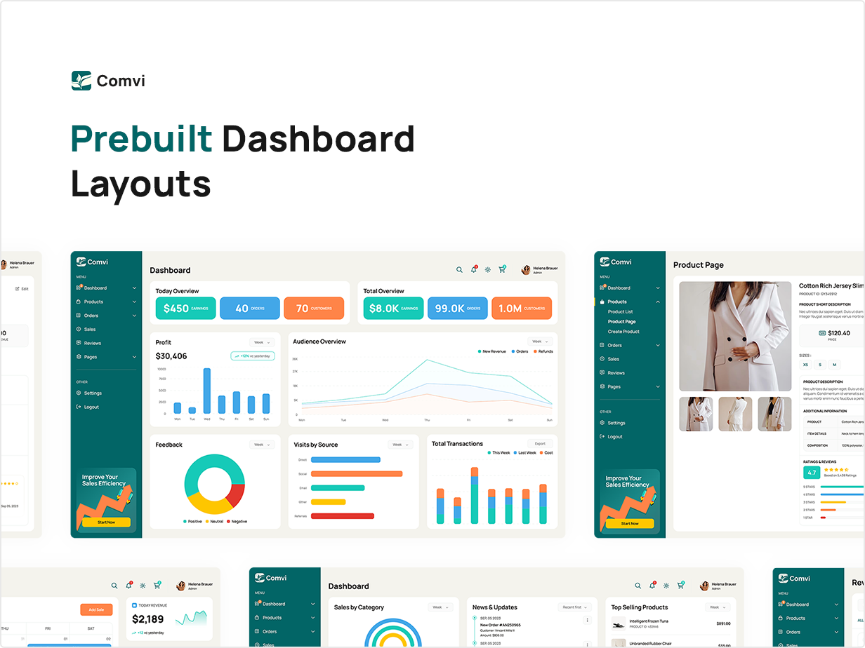 Prebuilt Dashboard Layout