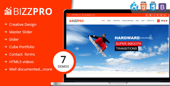 Bizzpro- Multipages Drupal 8 Multipages Theme