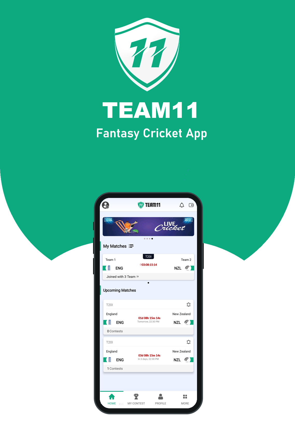 Team11 - Fantasy Cricket App