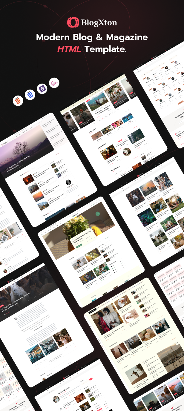 BlogXton - Modern Blog & Magazine HTML Template - 1