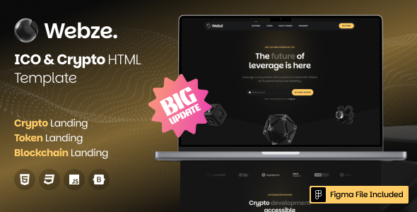 Webze - ICO & Crypto Landing Page Template
