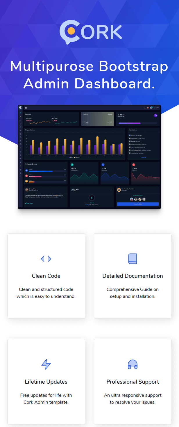 Cork - Responsive Admin Dashboard Template - 1