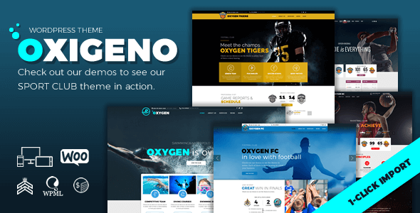 Oxigeno – Sport Club and Team WordPress Theme