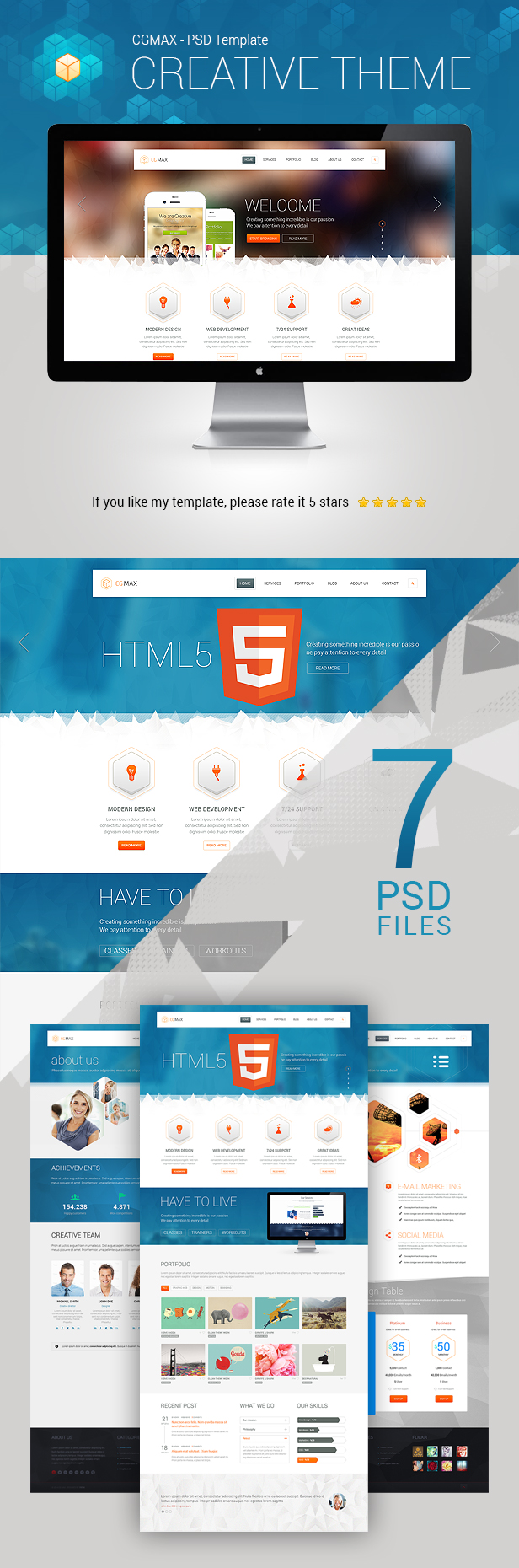 CGMAX - Creative PSD Template - 1