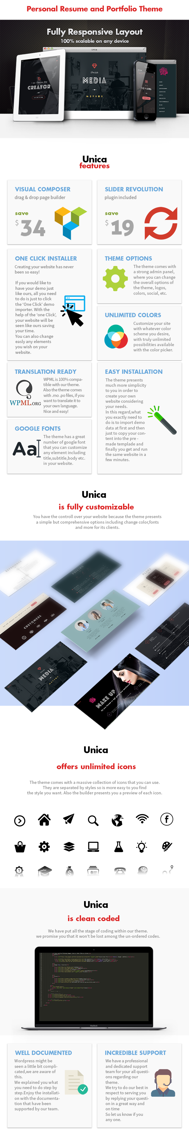 Unica - Personal Resume and Portfolio Theme - 3