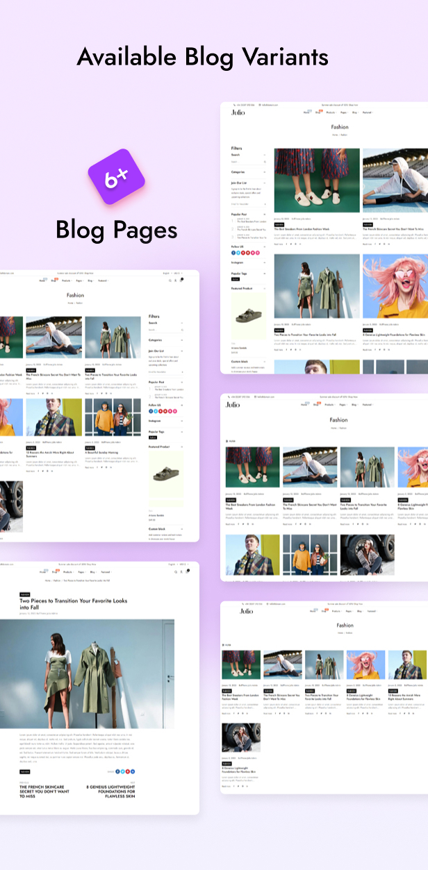 Julio - Shopify theme