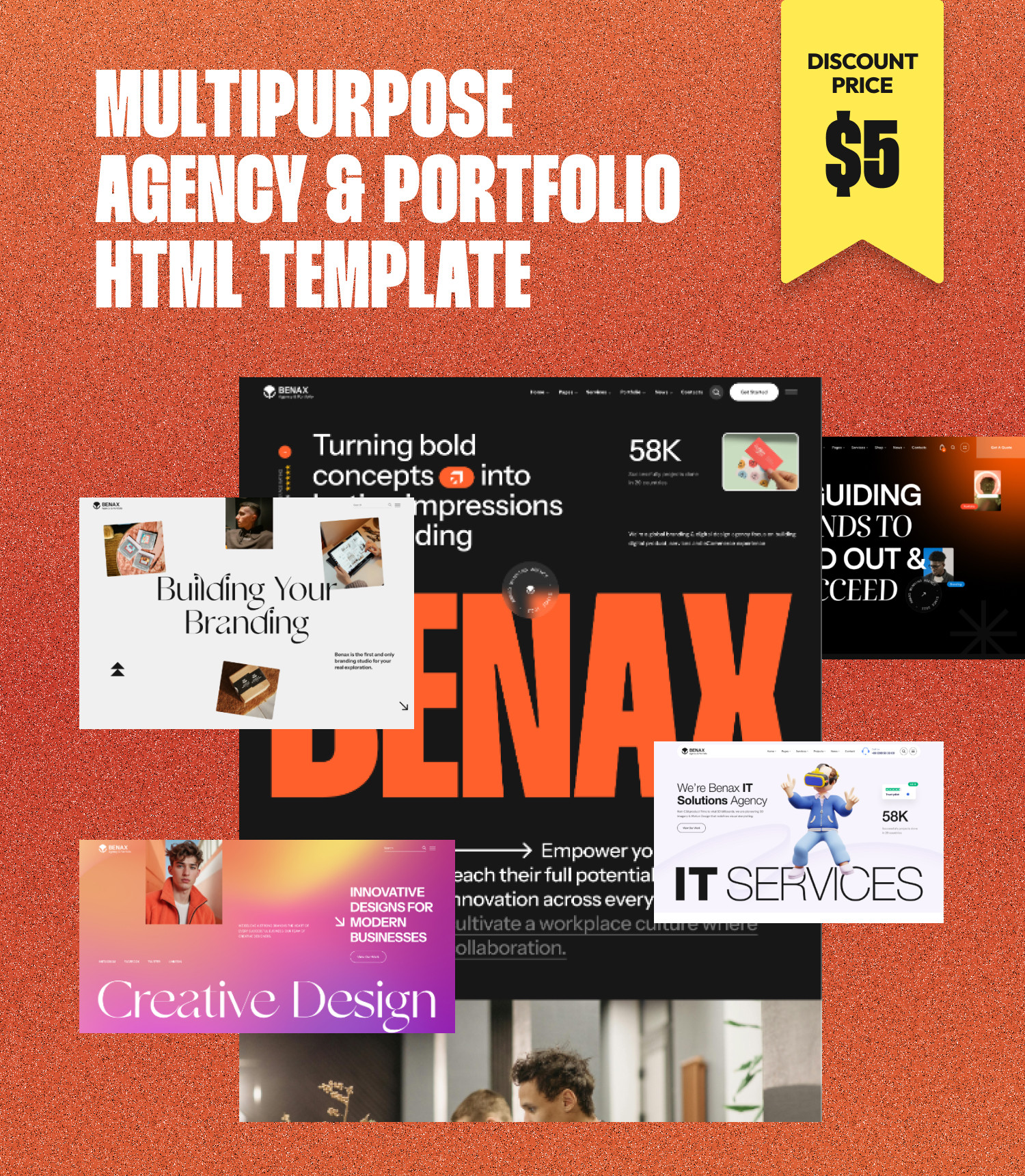  Benax - Multipurpose Agency & Portfolio HTML Template