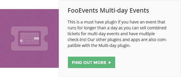 FooEvents Multi-day FooEvents Multi-day