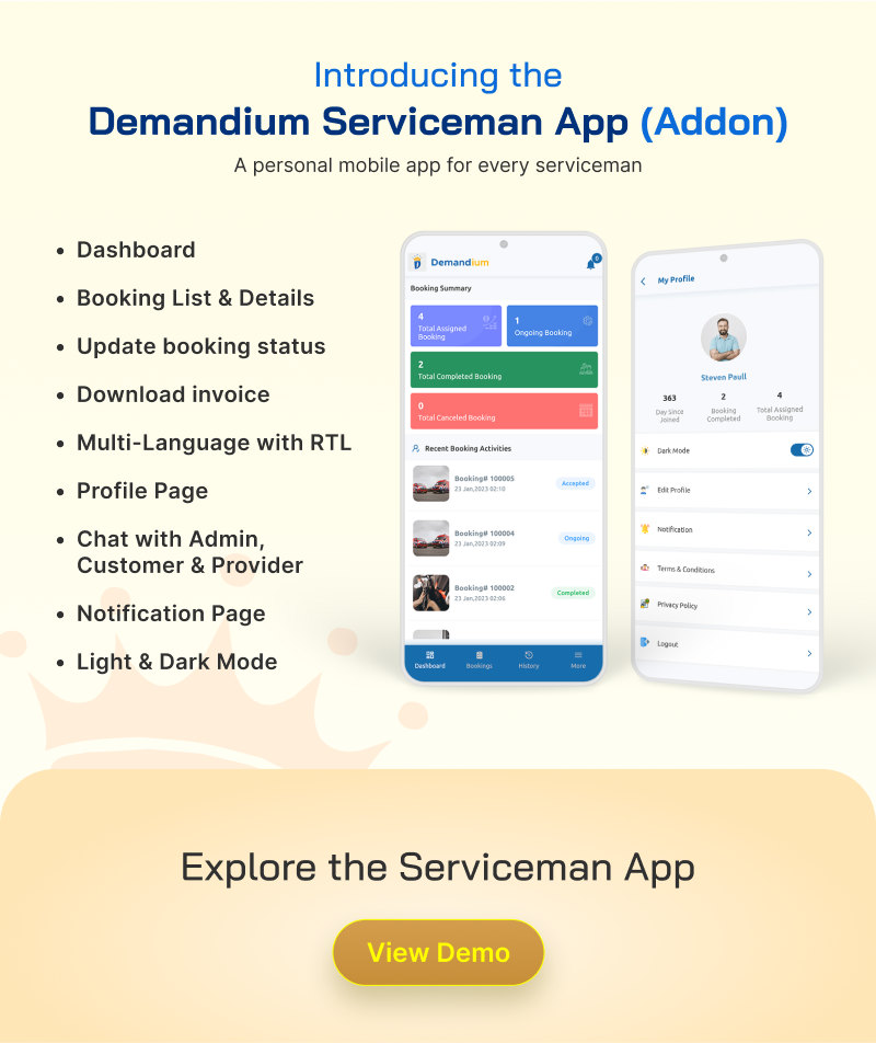 Demandium on-demand booking service platform