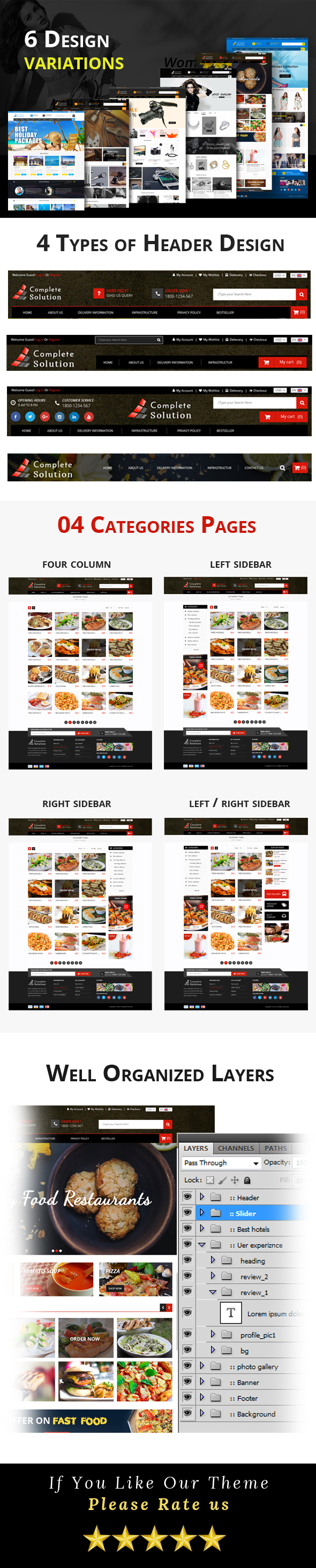 Complete Solution - Multipurpose E-Commerce PSD Template - 1