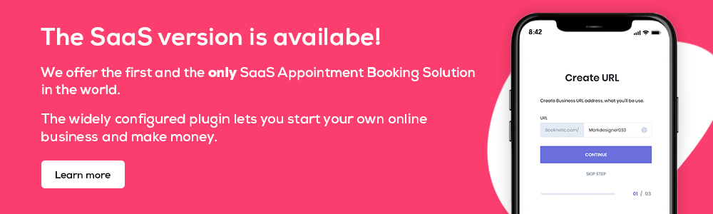 Booknetic SaaS - Multi vendor Booking System for WordPress