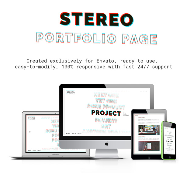 Stereo - Modern Portfolio Page - 1