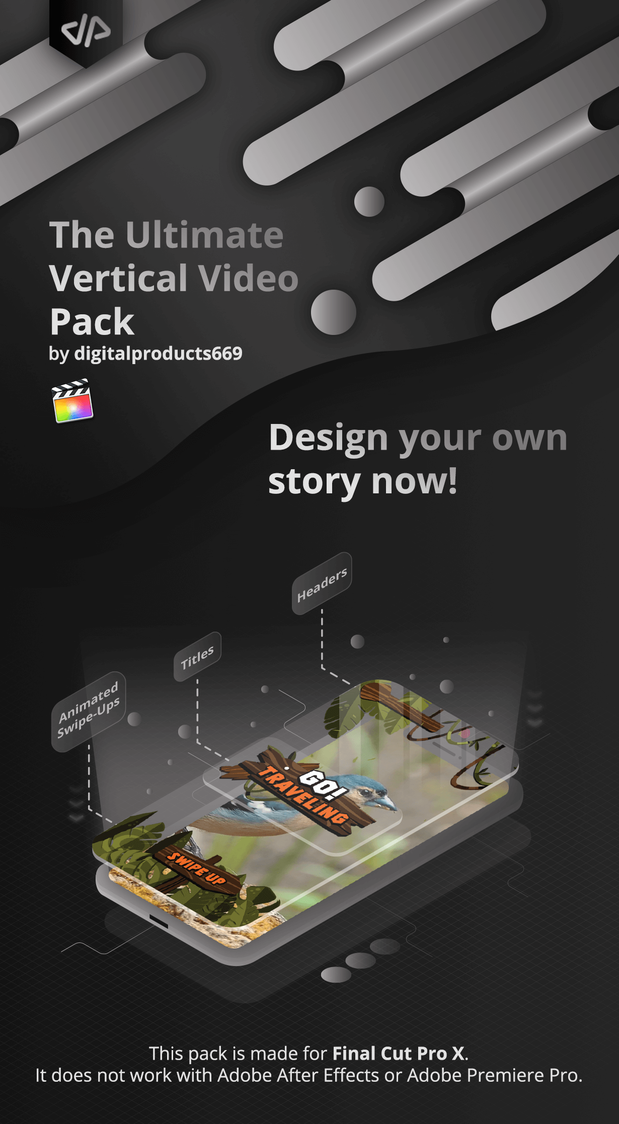 The Ultimate Vertical Video Pack - Final Cut Pro X, Apple Motion Templates