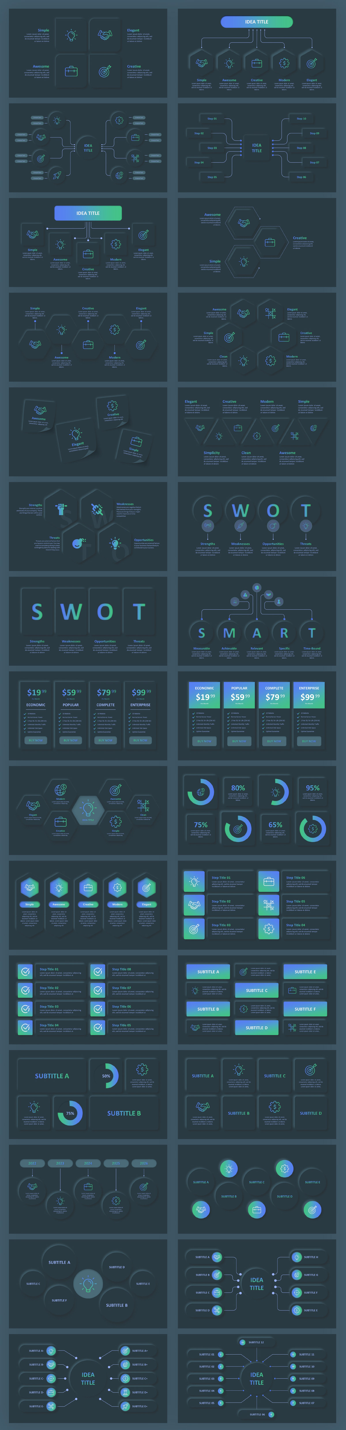Infographics Complete Bundle PowerPoint Templates - 113