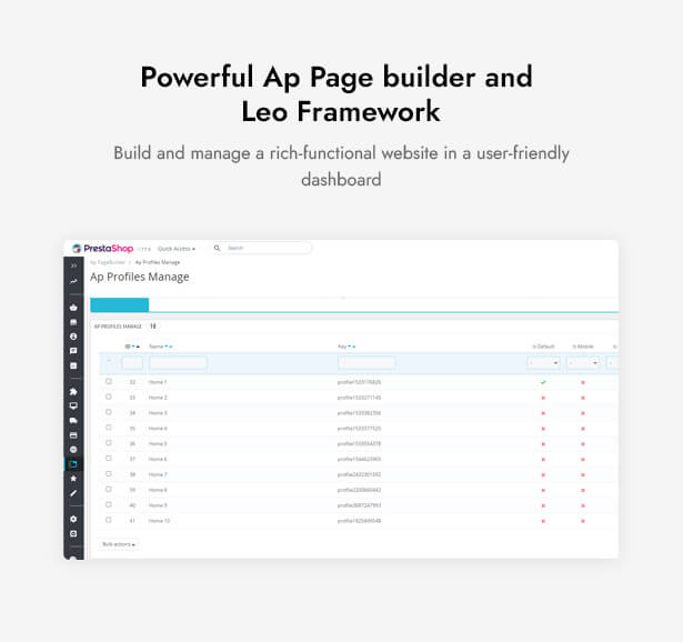 Powerful Ap Page builder and Leo Framework Build and manage a rich-functional website in a user-friendly dashboard