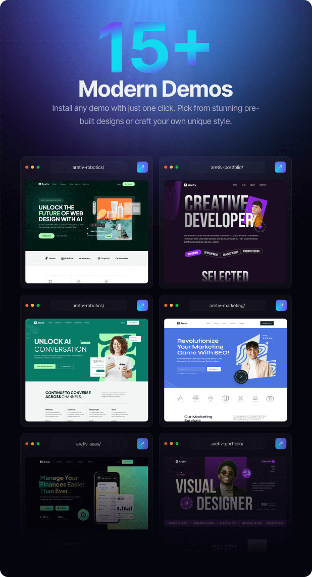 Aretiv Creative Digital Agency Demos