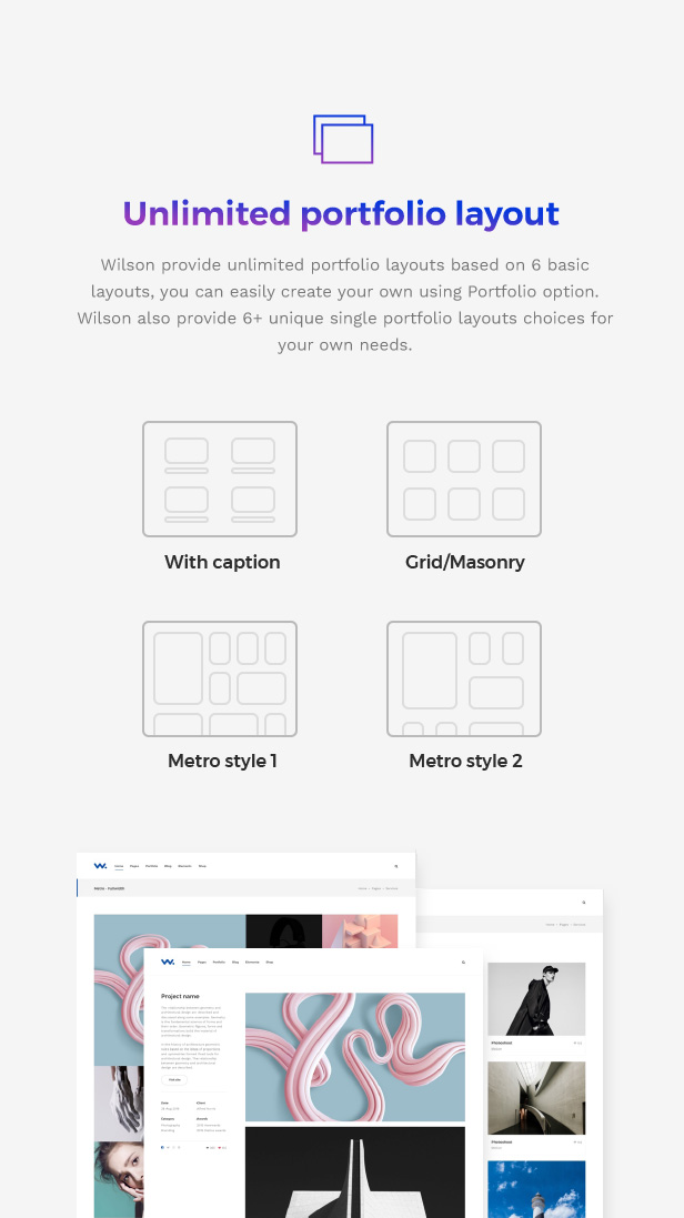 Corporation WordPress Theme - Unlimited Portfolio layout