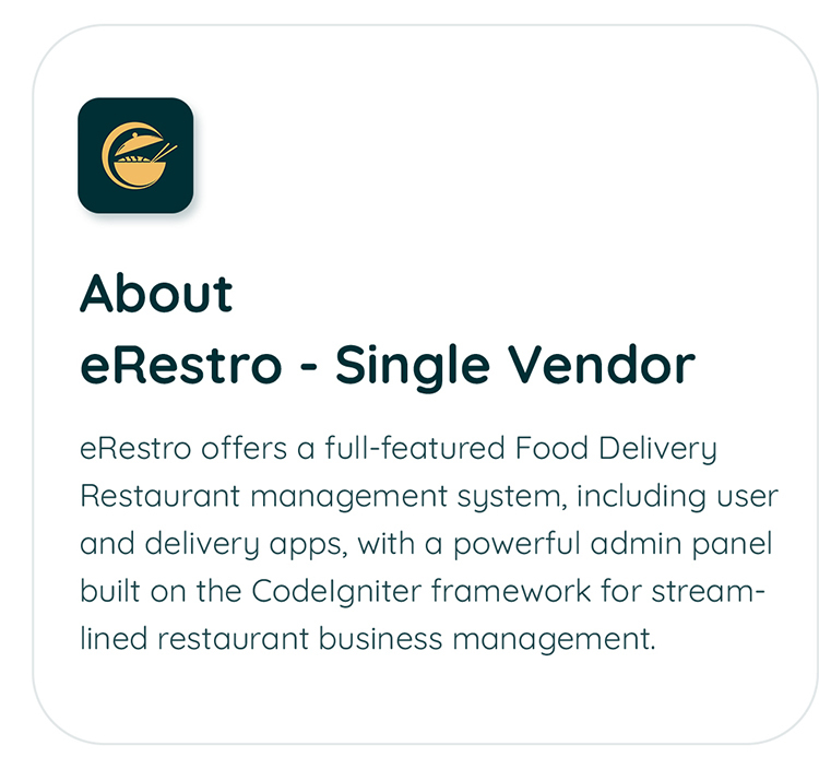 eRestro - Single Vendor Restaurant Flutter App | Food Ordering App with Admin Panel - 13