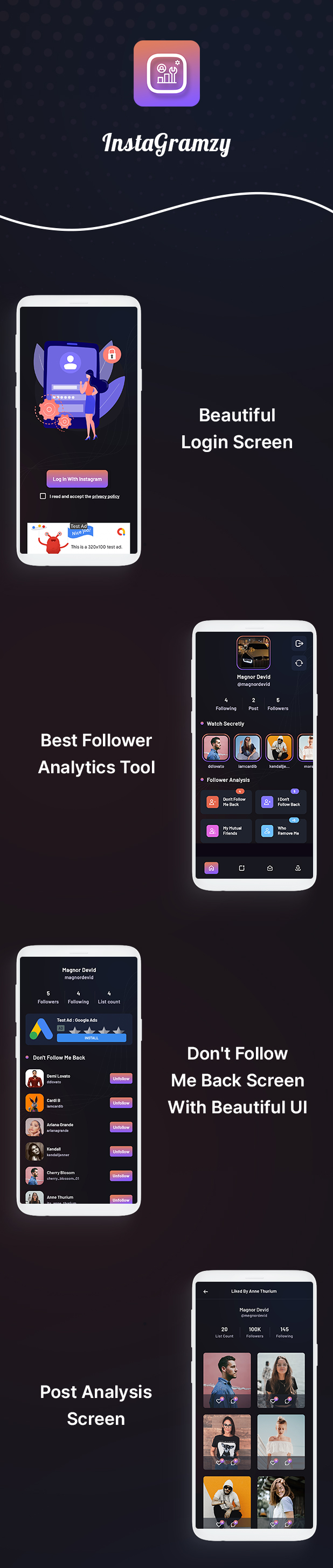 InstaGramzy - All in one Instagram toolkit with Followers Analytics - 6