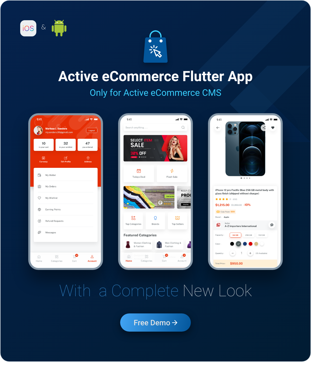 Active eCommerce Flutter App - 1