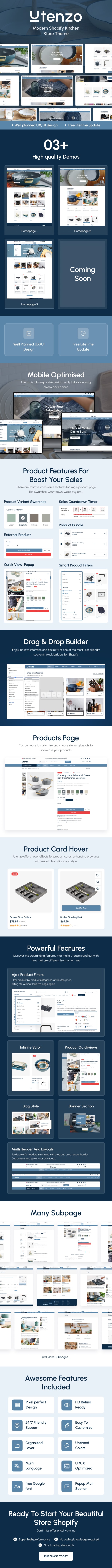 Utenzo – Modern Kitchen Store Theme for Shopify - 1